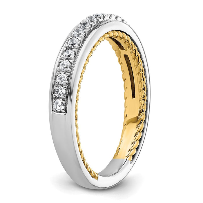 Buy Exclusive 14K Two-Tone Gold Diamond Wedding Ring - Stylish & Affordable-6