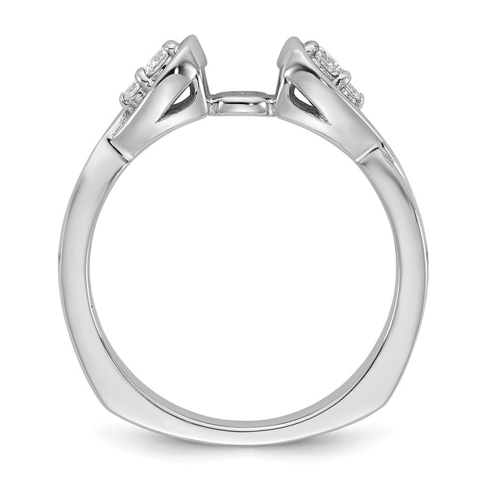 Buy Stylish 14K White Gold Twisted Engagement Ring with Diamond Setting, 1.5g-2