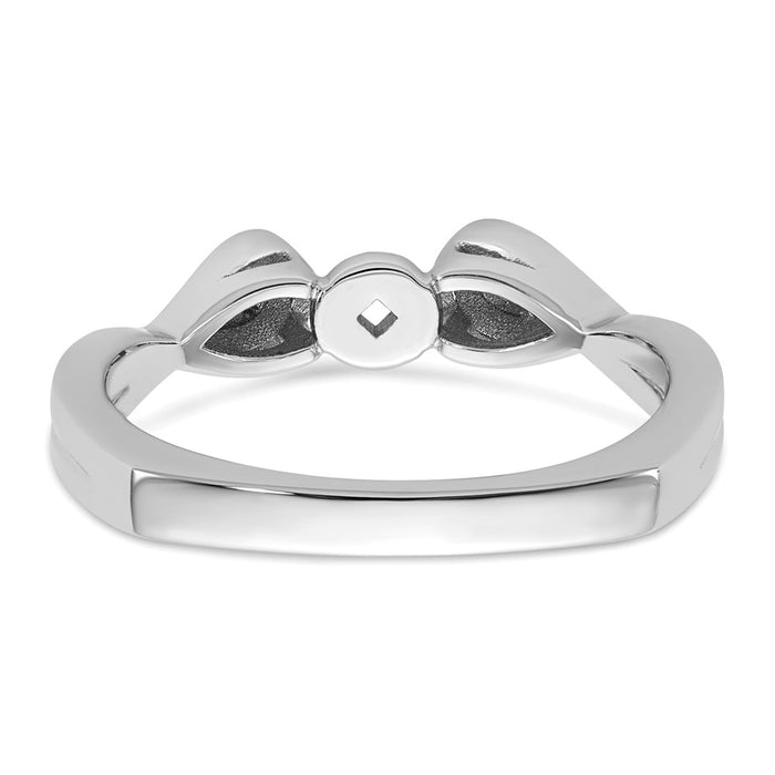 Buy Stylish 14K White Gold Twisted Engagement Ring with Diamond Setting, 1.5g-5