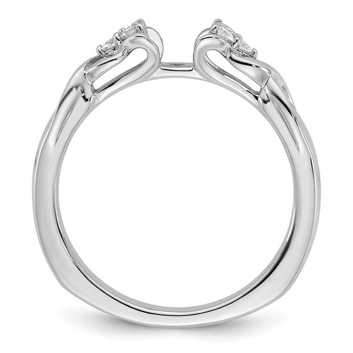 Buy Stylish 14K White Gold Twisted Engagement Ring, Diamond Semi-Mount-2