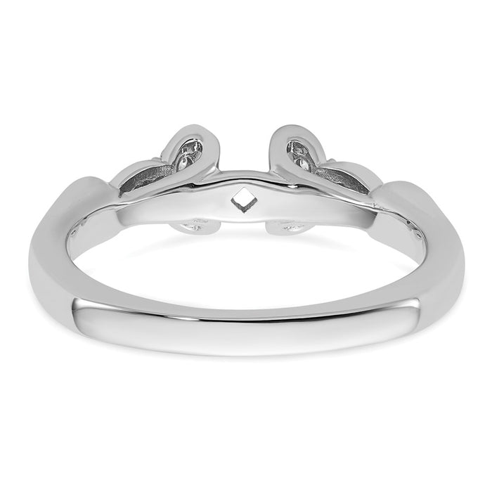 Buy Stylish 14K White Gold Twisted Engagement Ring, Diamond Semi-Mount-5