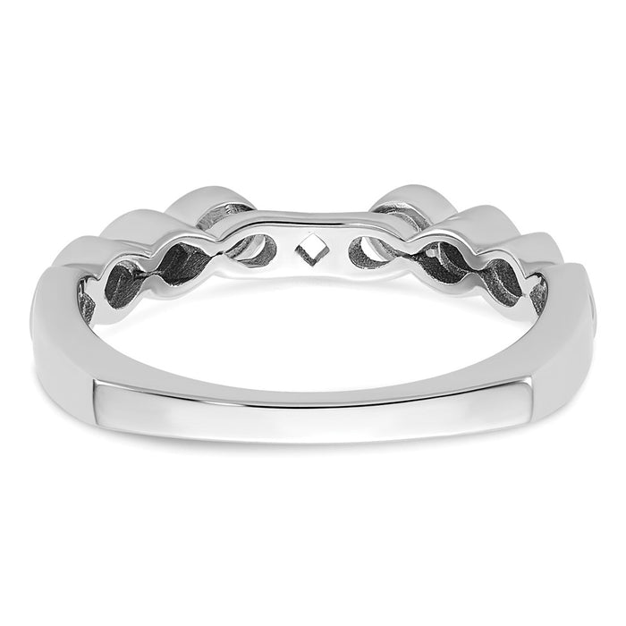 Buy Stylish 14K White Gold Diamond Semi-Mount Engagement Ring - Exclusive Design-5