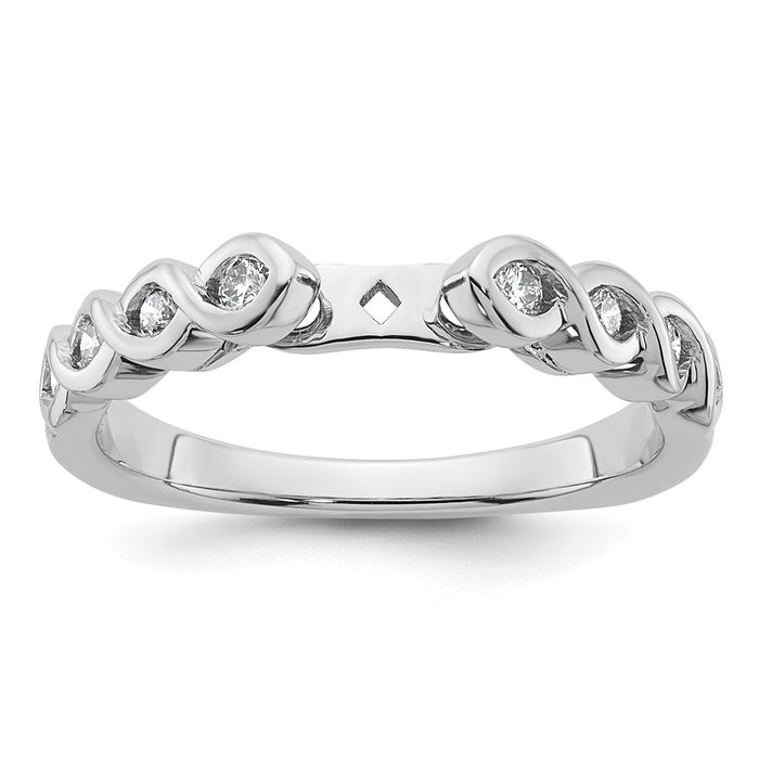 Buy Stylish 14K White Gold Diamond Semi-Mount Engagement Ring - Exclusive Design-1