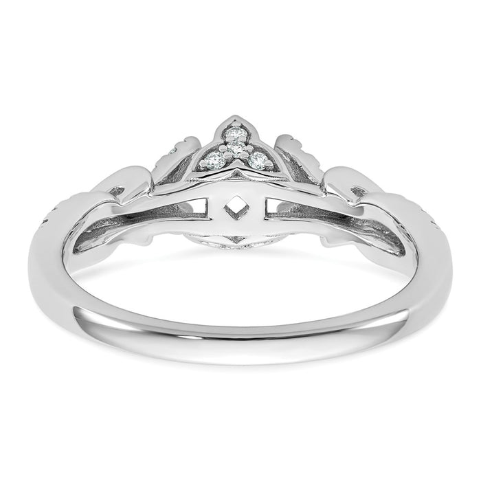 Exclusive 14K White Gold Diamond Semi-Mount Engagement Ring - Stylish & Value!-5