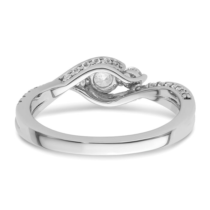 Buy Exclusive 14K White Gold Three-Stone Diamond Semi-Mount Ring - Stylish Design!-5