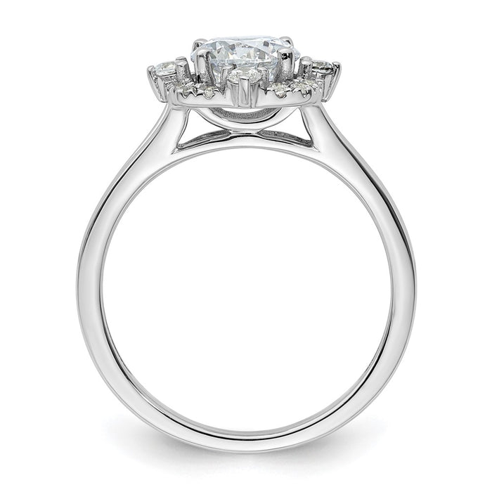 Buy Stylish 14K White Gold Halo Diamond Semi-Mount Ring Setting - 1.5g-2