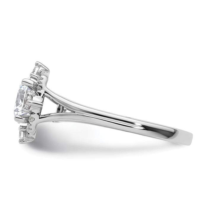 Buy Stylish 14K White Gold Halo Diamond Semi-Mount Ring Setting - 1.5g-3