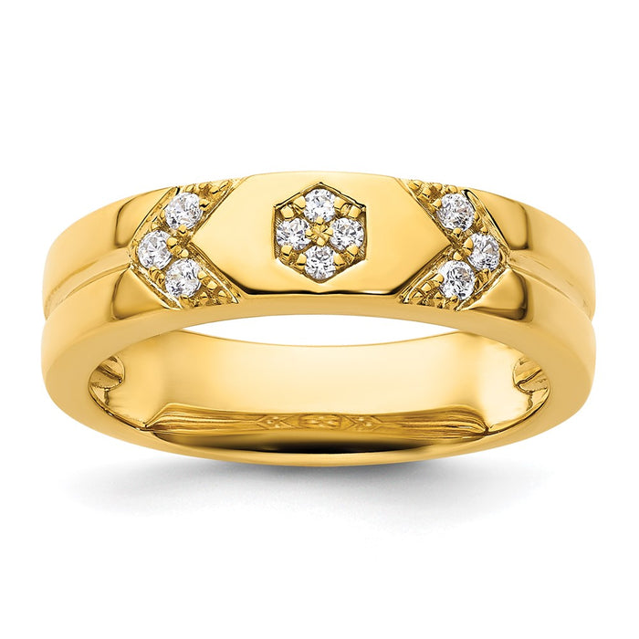 Buy Stylish 14K Gold Hexagon Diamond Women's Wedding Band Set - Luxury Design-1