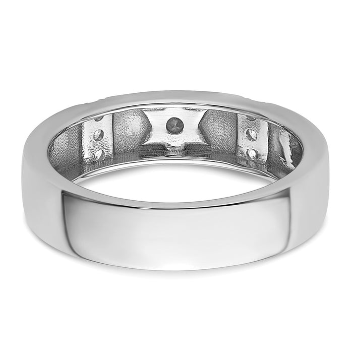 High-Quality 14K White Gold Women's Diamond-Studded Star of David Band - Stylish!-5