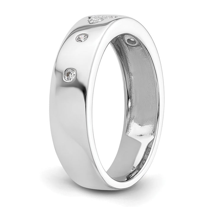 High-Quality 14K White Gold Women's Diamond Wedding Band Set | Affordable Luxury-6