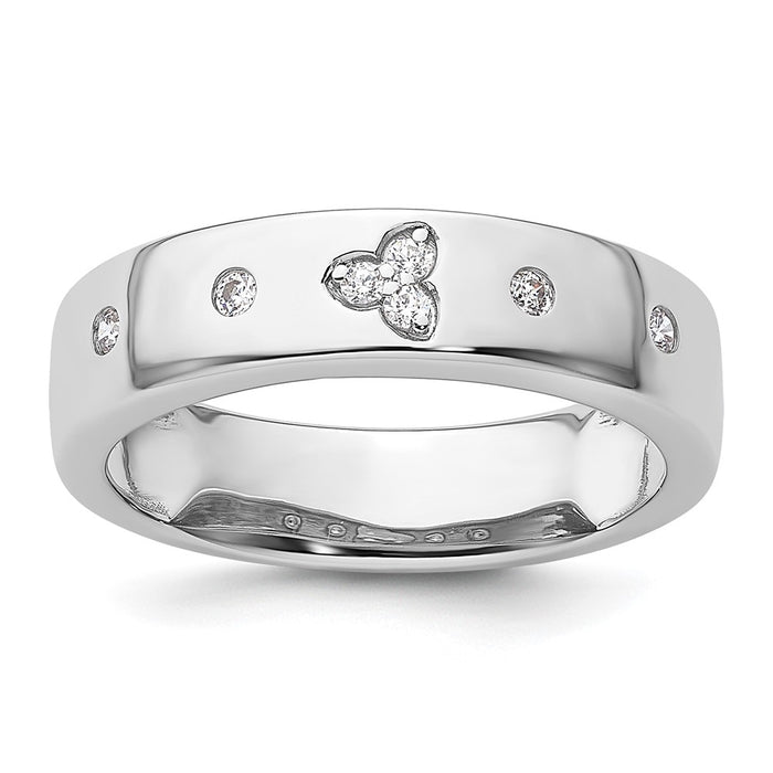 High-Quality 14K White Gold Women's Diamond Wedding Band Set | Affordable Luxury-1