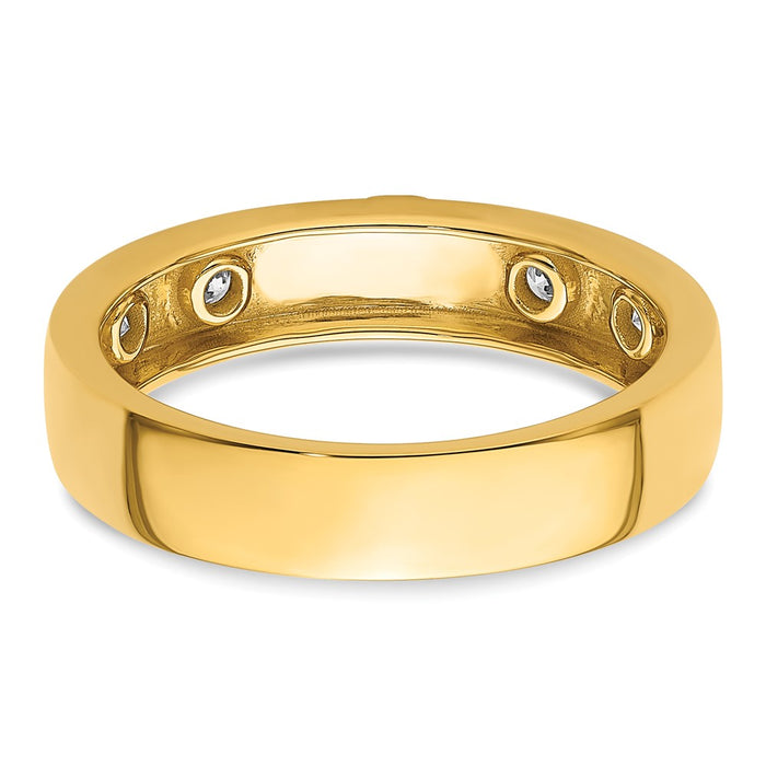 Buy Stylish 14K Diamond-Studded Men's Wedding Band - Exclusive Cross Design-5