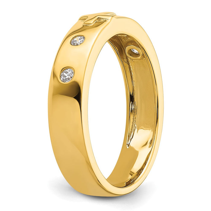 Buy Stylish 14K Diamond-Studded Men's Wedding Band - Exclusive Cross Design-6