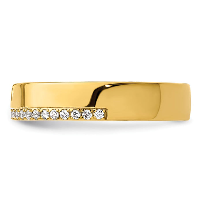 High-Quality 14K Gold Men's Diamond Wedding Band - Stylish Complete Set-3