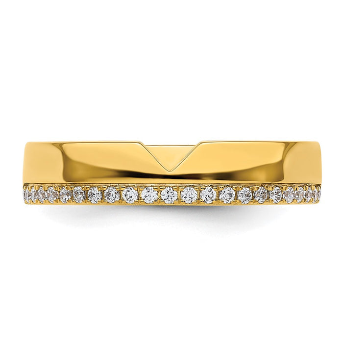 High-Quality 14K Gold Men's Diamond Wedding Band - Stylish Complete Set-4