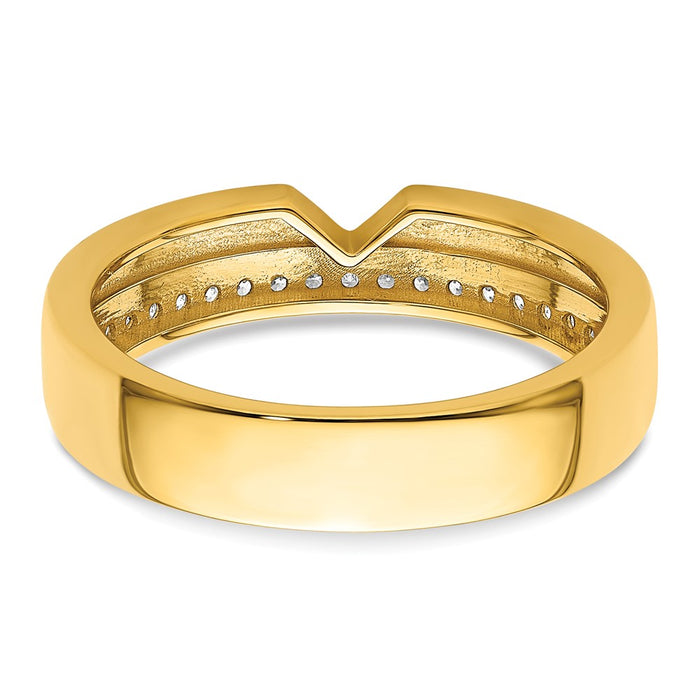 High-Quality 14K Gold Men's Diamond Wedding Band - Stylish Complete Set-5