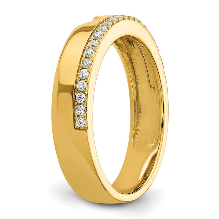 High-Quality 14K Gold Men's Diamond Wedding Band - Stylish Complete Set-6