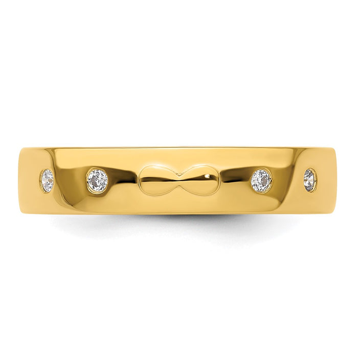 High-Quality 14K Gold Men's Wedding Band with Diamonds | Stylish Infinity Design-4