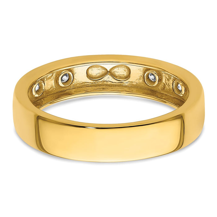 High-Quality 14K Gold Men's Wedding Band with Diamonds | Stylish Infinity Design-5