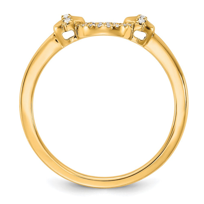 Shop Stylish 14K Gold Polished Diamond Open Circle Statement Ring - Luxury Design-2