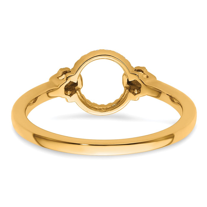 Shop Stylish 14K Gold Polished Diamond Open Circle Statement Ring - Luxury Design-5