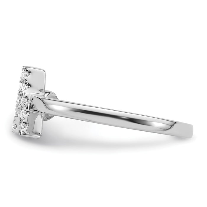 Shop 14K White Gold Adjustable Ring with 1/6 Carat Lab-Grown Diamond, Stylish A-3