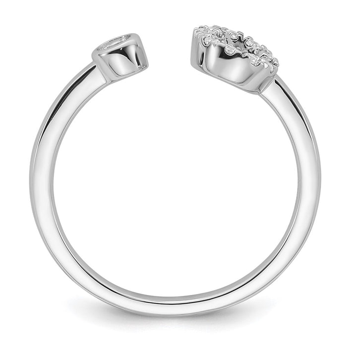 Buy Exclusive 14K White Gold Adjustable Initial C Ring | 1/5 Carat Lab Grown Diamond-2
