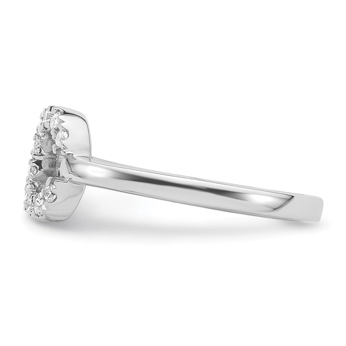 Buy Exclusive 14K White Gold Adjustable Initial C Ring | 1/5 Carat Lab Grown Diamond-3