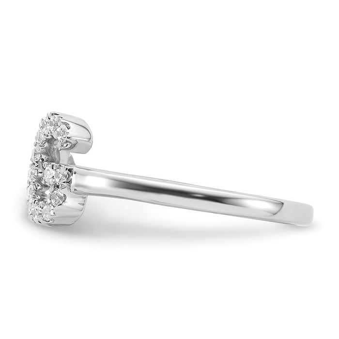 Exclusive 14K White Gold Adjustable Initial G Ring | 1/5 Carat Lab-Grown Diamond-3