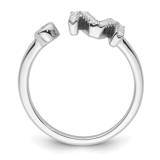 Shop Stylish 14K White Gold Adjustable Ring with 1/4 Carat Lab-Grown Diamond