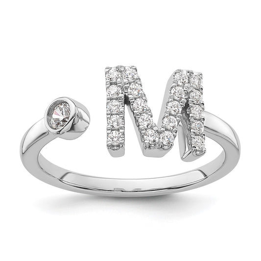 Shop Stylish 14K White Gold Adjustable Ring with 1/4 Carat Lab-Grown Diamond
