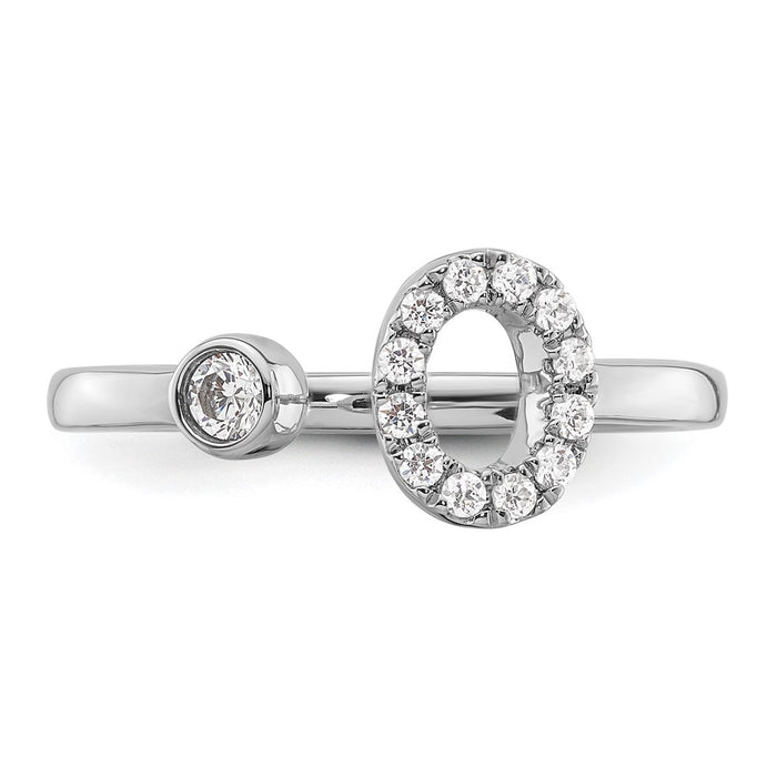 Buy Exclusive 14K White Gold Adjustable Ring with 1/5 Carat Diamond, VS/SI+ Quality-4
