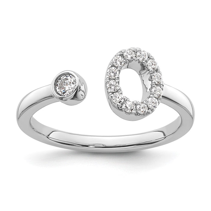 Buy Exclusive 14K White Gold Adjustable Ring with 1/5 Carat Diamond, VS/SI+ Quality-1