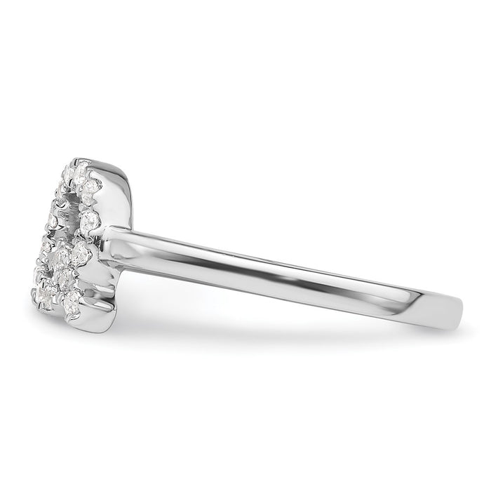 Buy Exclusive 14K White Gold Adjustable Ring with 1/5 Carat Lab Diamond-3