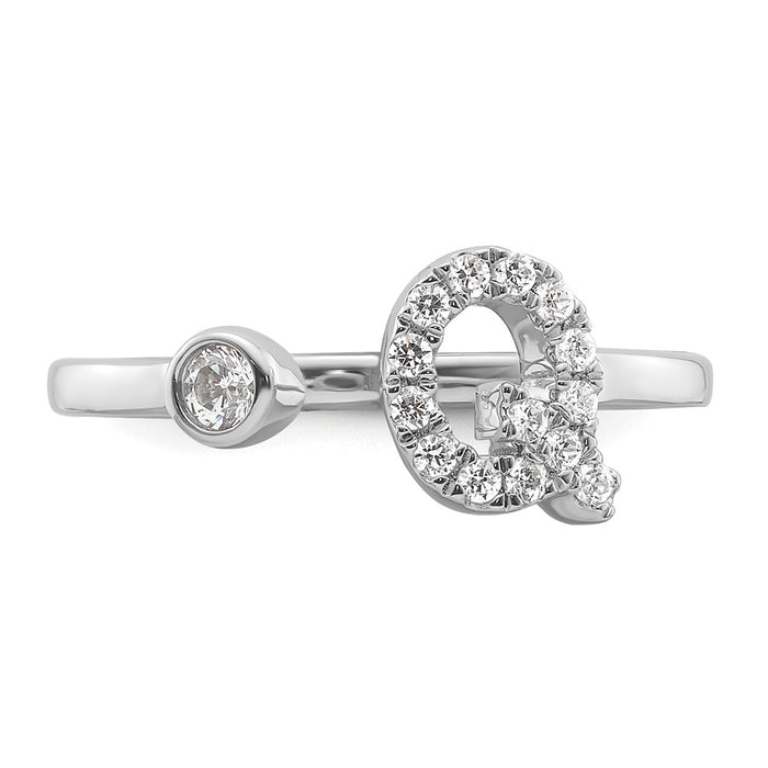 Buy Exclusive 14K White Gold Adjustable Ring with 1/5 Carat Lab Diamond-4