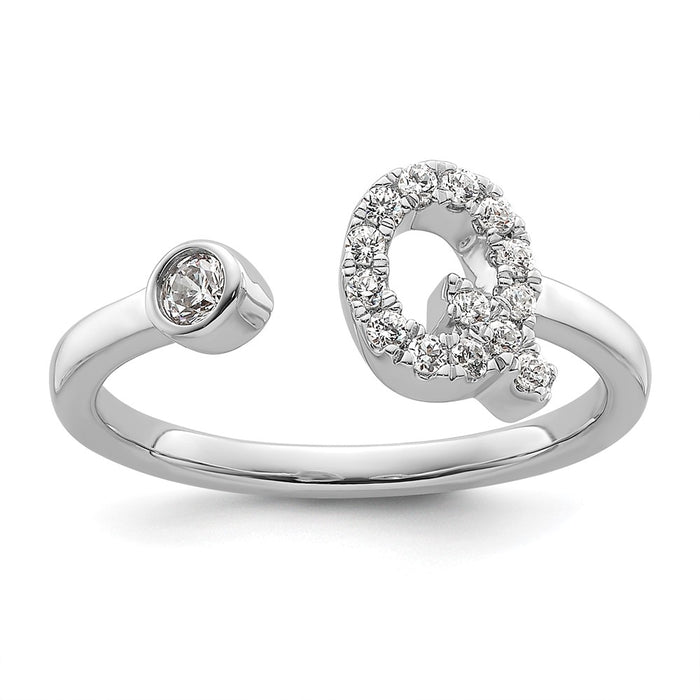 Buy Exclusive 14K White Gold Adjustable Ring with 1/5 Carat Lab Diamond-1