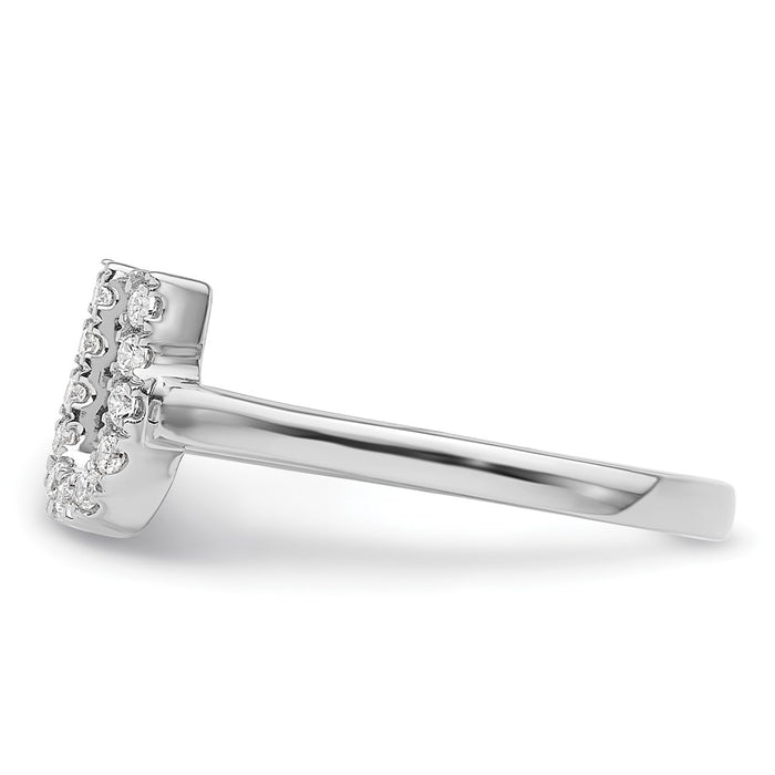 Buy Stylish 14K White Gold Initial U Ring | 1/6 Carat Lab Grown Diamond-3