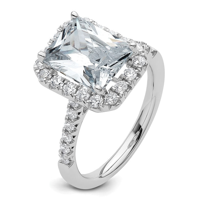 Buy Exclusive 14K Lab-Grown Diamond Radiant Halo Engagement Ring - Stylish & Affordable!-6