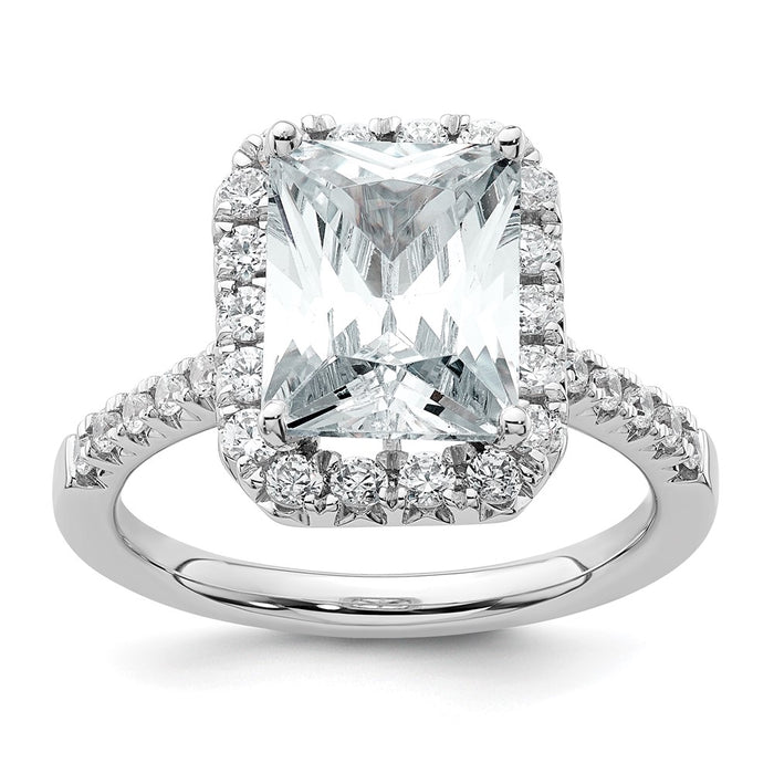 Buy Exclusive 14K Lab-Grown Diamond Radiant Halo Engagement Ring - Stylish & Affordable!-1