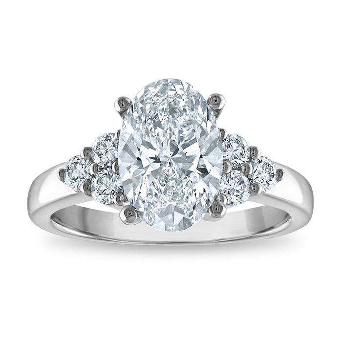 Buy Stylish 14K Certified 2.65ct Oval Lab-Grown Diamond Engagement Ring-1