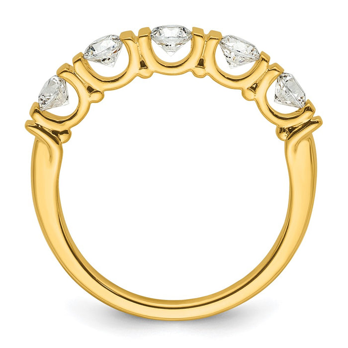 Buy Exclusive 14K Diamond 5-Stone Wedding Band - Stylish & Affordable Elegance-2