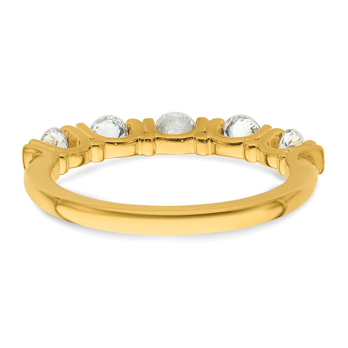Buy Exclusive 14K Diamond 5-Stone Wedding Band - Stylish & Affordable Elegance-5