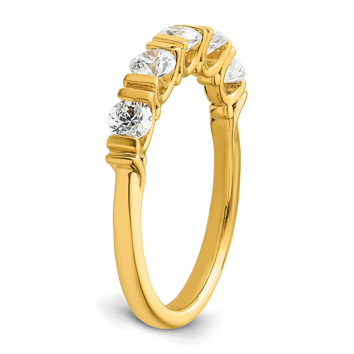 Buy Exclusive 14K Diamond 5-Stone Wedding Band - Stylish & Affordable Elegance-6