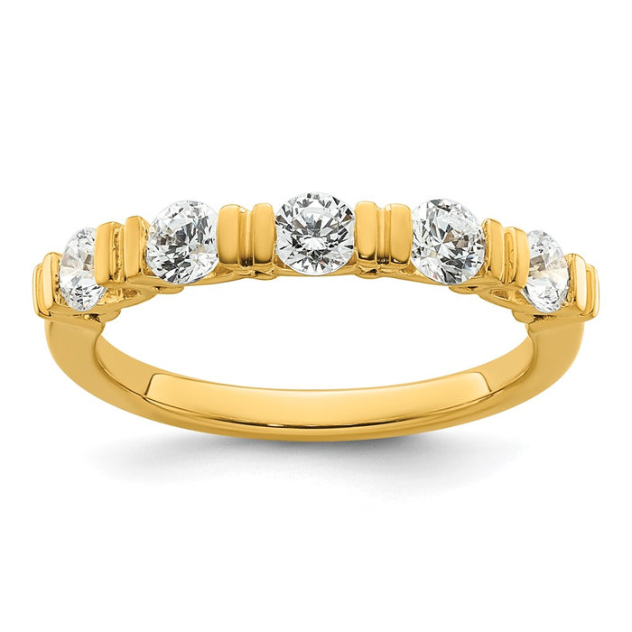 Buy Exclusive 14K Diamond 5-Stone Wedding Band - Stylish & Affordable Elegance-1