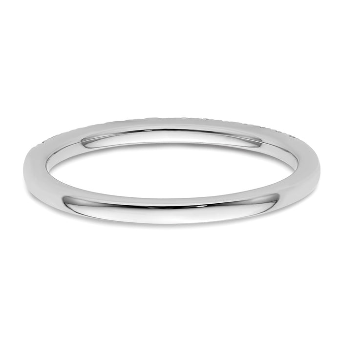 Buy Stylish 14K White Gold Wedding Band Set with 1/5 Carat Diamonds-5