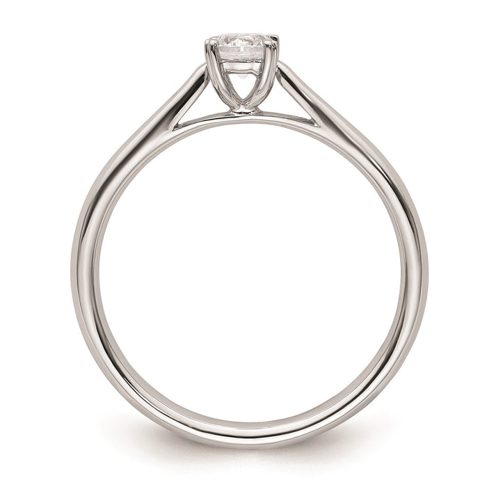 Buy Stylish 14K White Gold 1/4 Carat Round Solitaire Engagement Ring-2