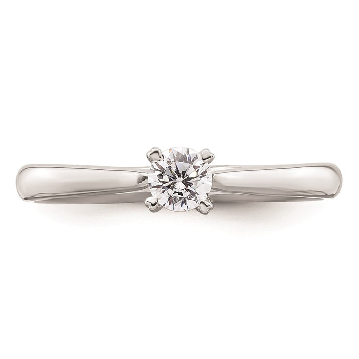 Buy Stylish 14K White Gold 1/4 Carat Round Solitaire Engagement Ring-4