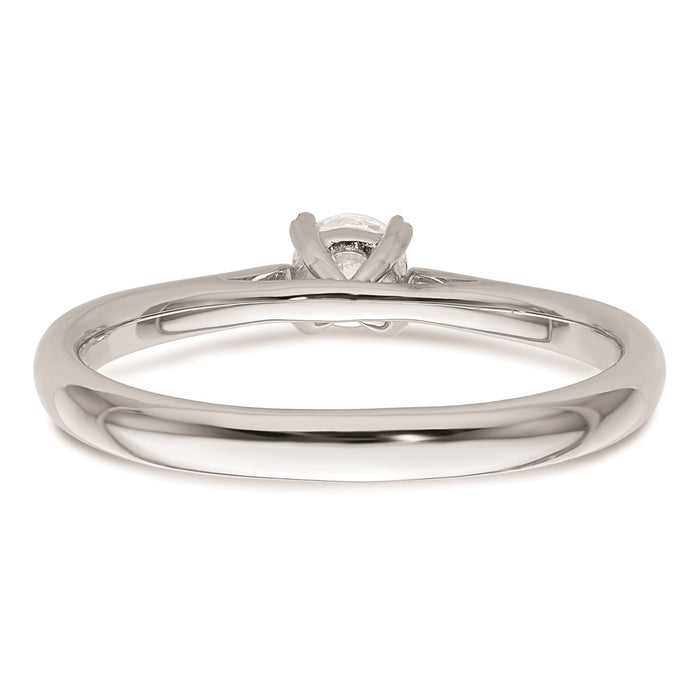 Buy Stylish 14K White Gold 1/4 Carat Round Solitaire Engagement Ring-5