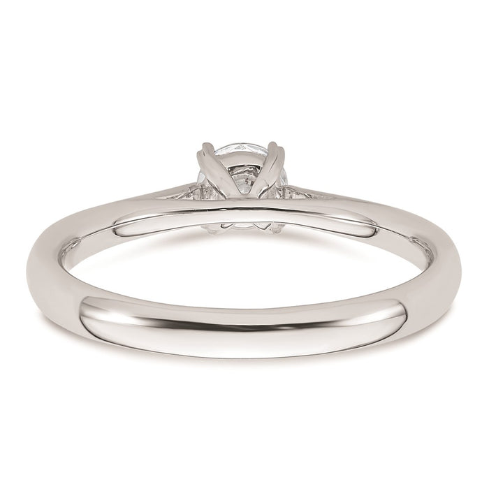 Buy Exclusive 14K White Gold 1/3 Carat Round Solitaire Engagement Ring-5