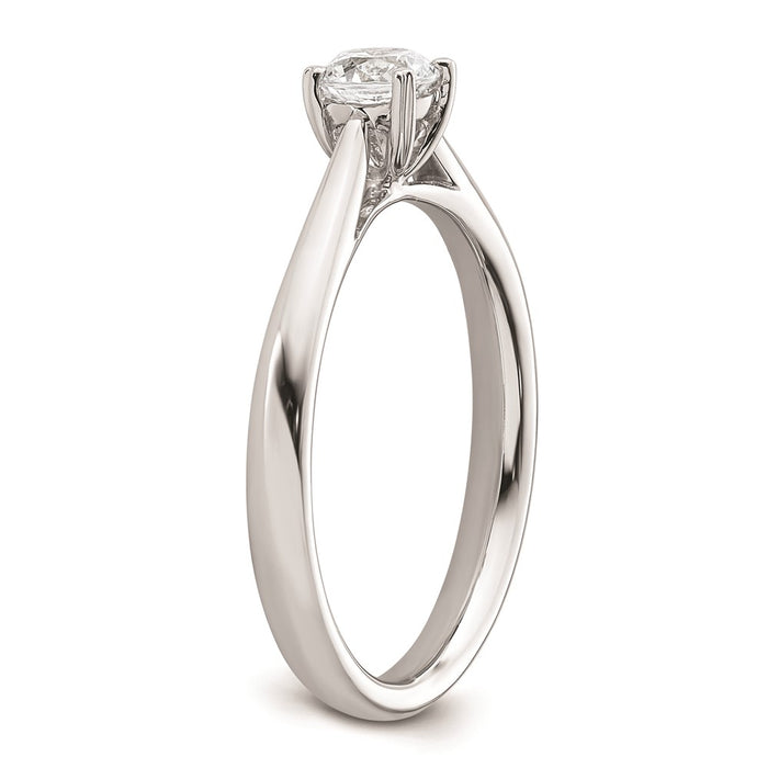 Buy Exclusive 14K White Gold 1/3 Carat Round Solitaire Engagement Ring-6